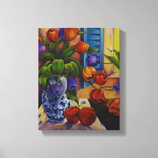 Tulips & Äpfel - Canvas Print Leinwanddruck (Vorderseite)