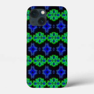 Tulips Artdeco in Retro-Stil grün blau schwarz Case-Mate iPhone Hülle