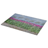 Tulips auf einem Feld in Holland Glas Schneidebrett (Ecke)