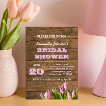 Tulips & Barnwood Bridal Dusche Einladungen