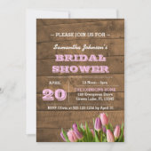 Tulips & Barnwood Bridal Dusche Einladungen (Vorderseite)