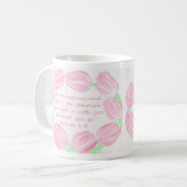 Tulips ~ Be muageg & Strong Scripting Tasse (Vorderseite Links)