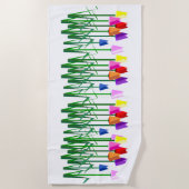 Tulips Beach Handtuch (Vorderseite)