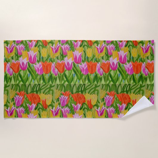 Tulips beach towel strandtuch (Vorderseite)