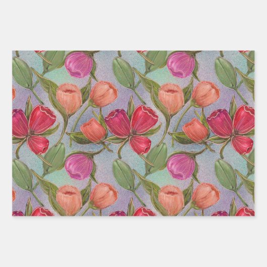 Tulips Beautiful Geschenkpapier Set (Vorderseite 3)
