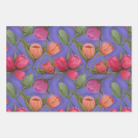 Tulips Beautiful Geschenkpapier Set (Vorderseite)