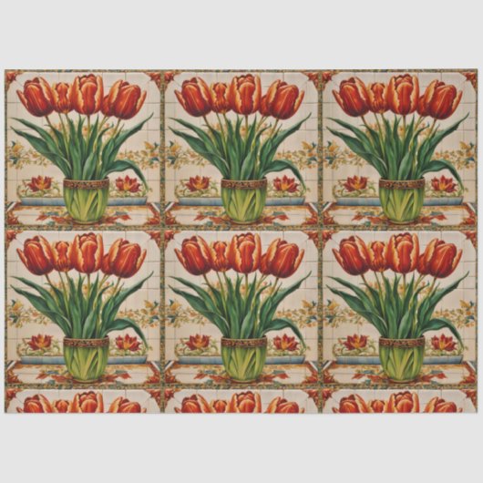 Tulips Beautiful Trendy Collection Seidenpapier (Vorderseite)