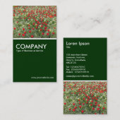 Tulips-Bett - Dunkelgrün Visitenkarte (Vorne/Hinten)