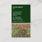 Tulips-Bett - Dunkelgrün Visitenkarte (Rückseite)