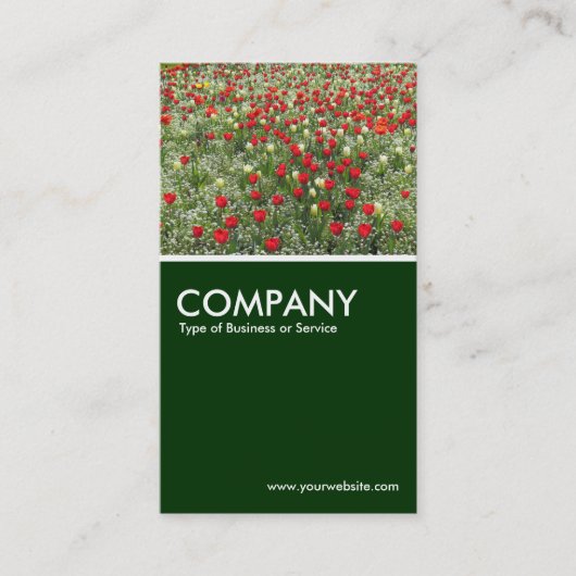 Tulips-Bett - Dunkelgrün Visitenkarte (Vorderseite)