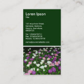 Tulips-Bett - Dunkelgrün Visitenkarte (Rückseite)