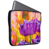 Tulips Bezaubernd Lila Laptopschutzhülle (Vorne Rechts)