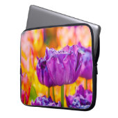 Tulips Bezaubernd Lila Laptopschutzhülle (Vorderseite Links)