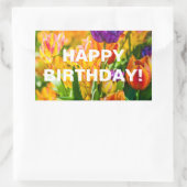 Tulips Bezaubernde Glückwünsche Rechteckiger Aufkleber (Tasche)