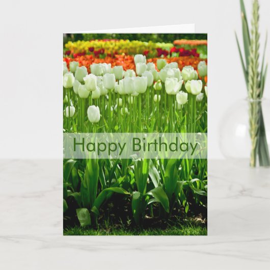 Tulips Birthday Card | Geburtstagskarte Tulpen Karte (Vorderseite)