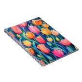 Tulips-Blumenmuster Notizblock (Rechte Seite)