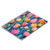 Tulips-Blumenmuster Notizblock (Linke Seite)