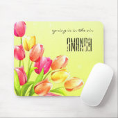 Tulips Bouquet Monogram Mousepad (Mit Mouse)