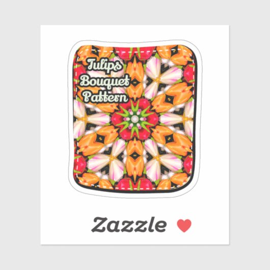 Tulips Bouquet Pattern Aufkleber (Blatt)