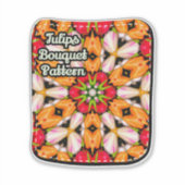 Tulips Bouquet Pattern Aufkleber (Vorderseite)