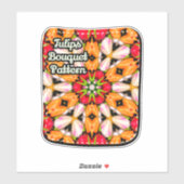 Tulips Bouquet Pattern Aufkleber (Blatt)