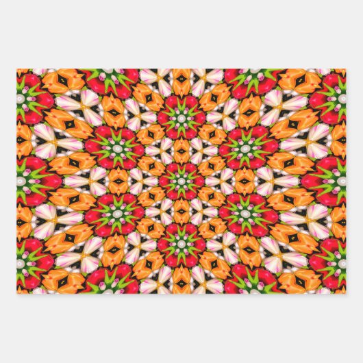 Tulips Bouquet Pattern Geschenkpapier Set (Vorderseite 3)