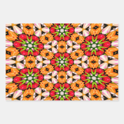 Tulips Bouquet Pattern Geschenkpapier Set (Vorderseite 2)