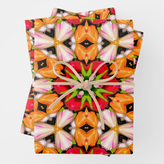 Tulips Bouquet Pattern Geschenkpapier Set (Beispiel)