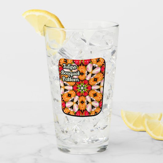 Tulips Bouquet Pattern Glas (Vorderseite Ice)
