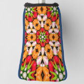 Tulips Bouquet Pattern Golf Headcover (Rotieren 90)