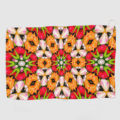 Tulips Bouquet Pattern Golfhandtuch (Horizontal)