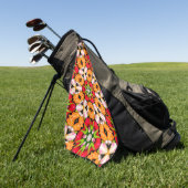Tulips Bouquet Pattern Golfhandtuch (Gras)