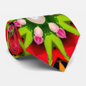 Tulips Bouquet Pattern Krawatte (Gerollt)