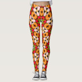 Tulips Bouquet Pattern Leggings (Vorderseite)