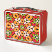 Tulips Bouquet Pattern Metall Brotdose (Vorderseite)