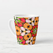 Tulips Bouquet Pattern Milchtasse (Linke Ecke)