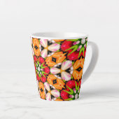 Tulips Bouquet Pattern Milchtasse (Rechte Ecke)