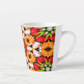 Tulips Bouquet Pattern Milchtasse (Rechts)