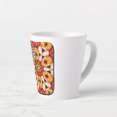 Tulips Bouquet Pattern Milchtasse (Rechte Ecke)