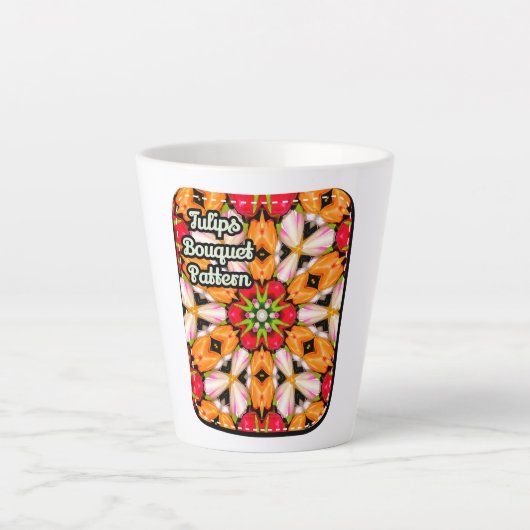 Tulips Bouquet Pattern Milchtasse (Vorderseite)