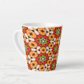 Tulips Bouquet Pattern Milchtasse (Linke Ecke)