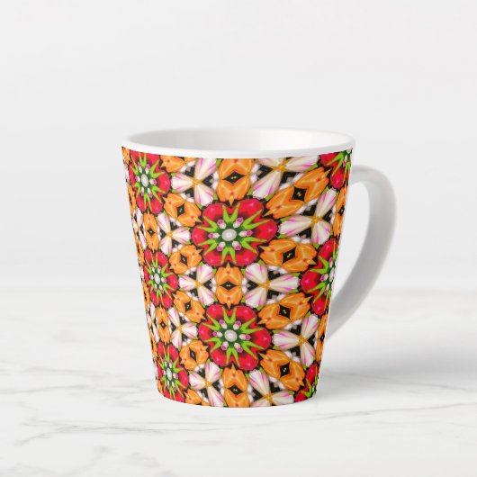 Tulips Bouquet Pattern Milchtasse (Rechte Ecke)