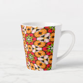 Tulips Bouquet Pattern Milchtasse (Rechts)