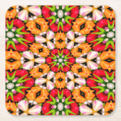 Tulips Bouquet Pattern Rechteckiger Pappuntersetzer (Vorderseite)