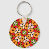 Tulips Bouquet Pattern Schlüsselanhänger (Vorderseite)