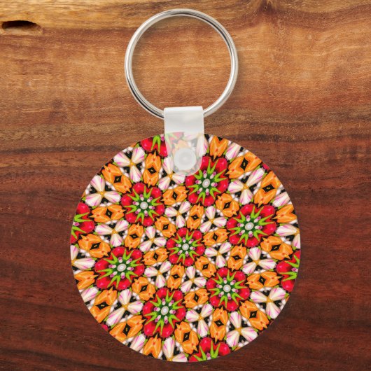 Tulips Bouquet Pattern Schlüsselanhänger (Rückseite)