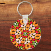 Tulips Bouquet Pattern Schlüsselanhänger (Vorderseite)