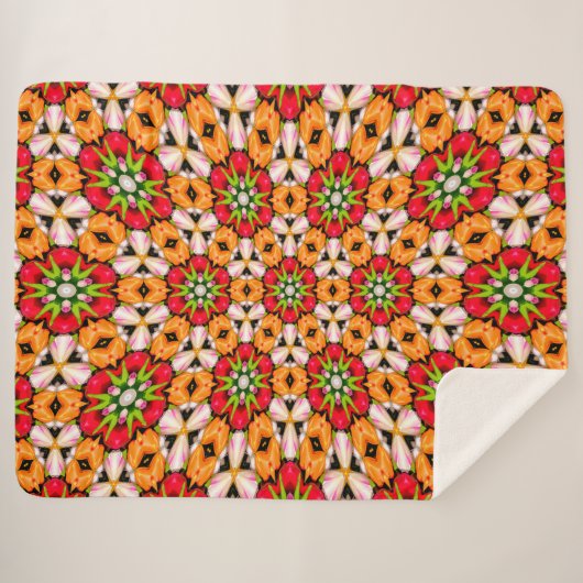 Tulips Bouquet Pattern Sherpadecke (Vorderseite (Horizontal))