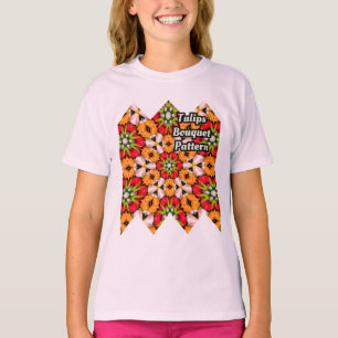 Tulips Bouquet Pattern T-Shirt