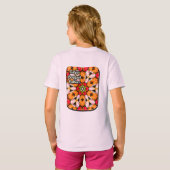 Tulips Bouquet Pattern T-Shirt (Schwarz voll)